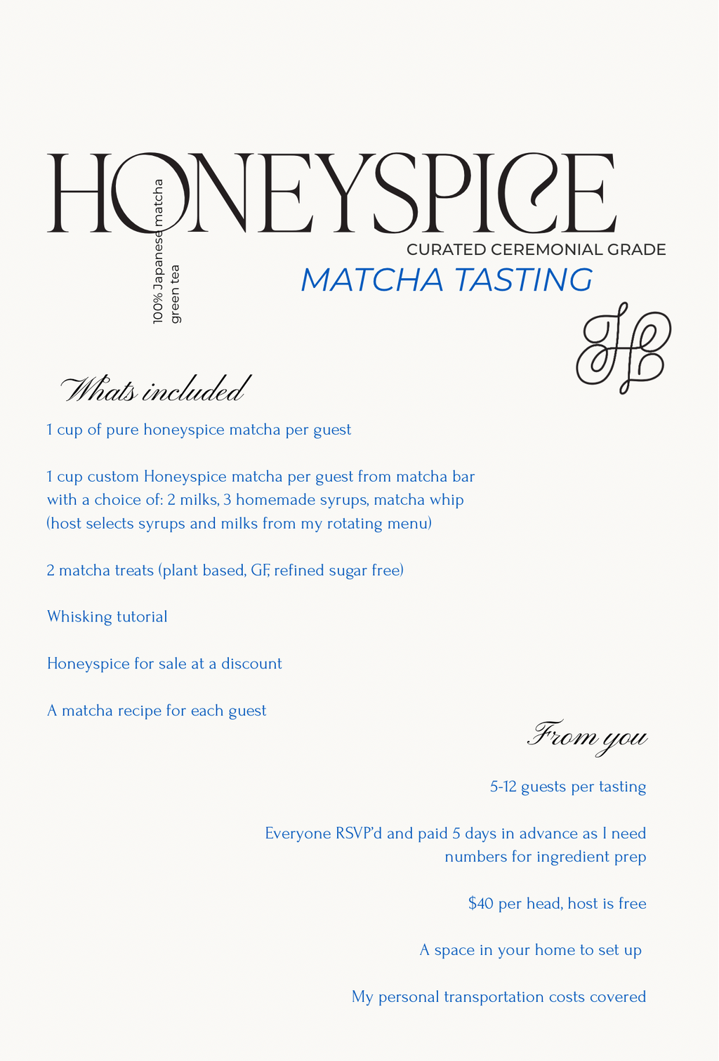 Private matcha tasting